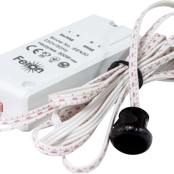 Датчик движ.Feron SEN30 500W+каб.1,5м бел