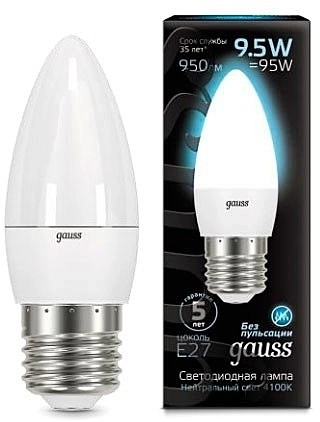 Лампа Gauss LED Candle 9.5W E27 4100K