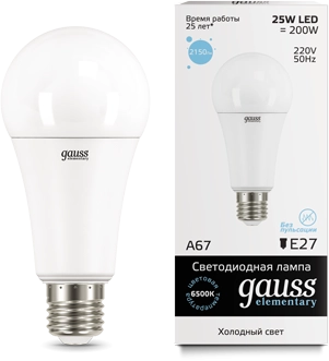 Лампа Gauss LED Elementary A67 35W E27 6500K