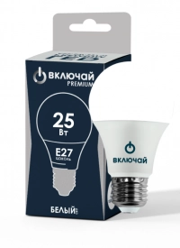 Лампа LED PREMIUM A70-25W-E27-W 4000K ЛОН Включай