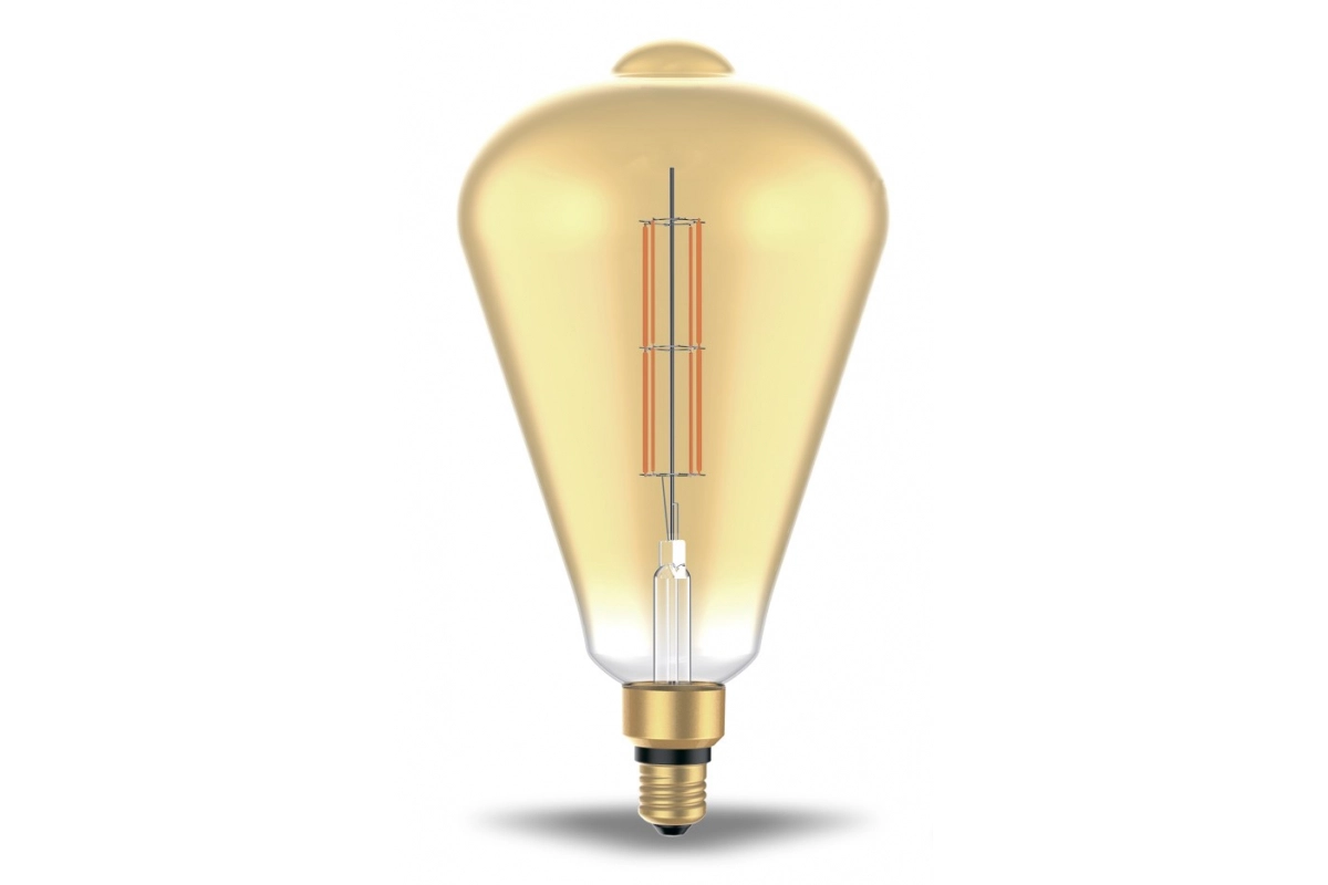 Лампа Gauss LED Filament ST164 6W E27 2700K golden streight