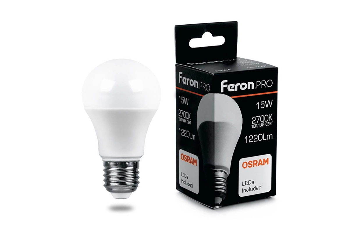 Лампа Feron OSRAM LED LB-1015 A60 15W 2700К E27 230V