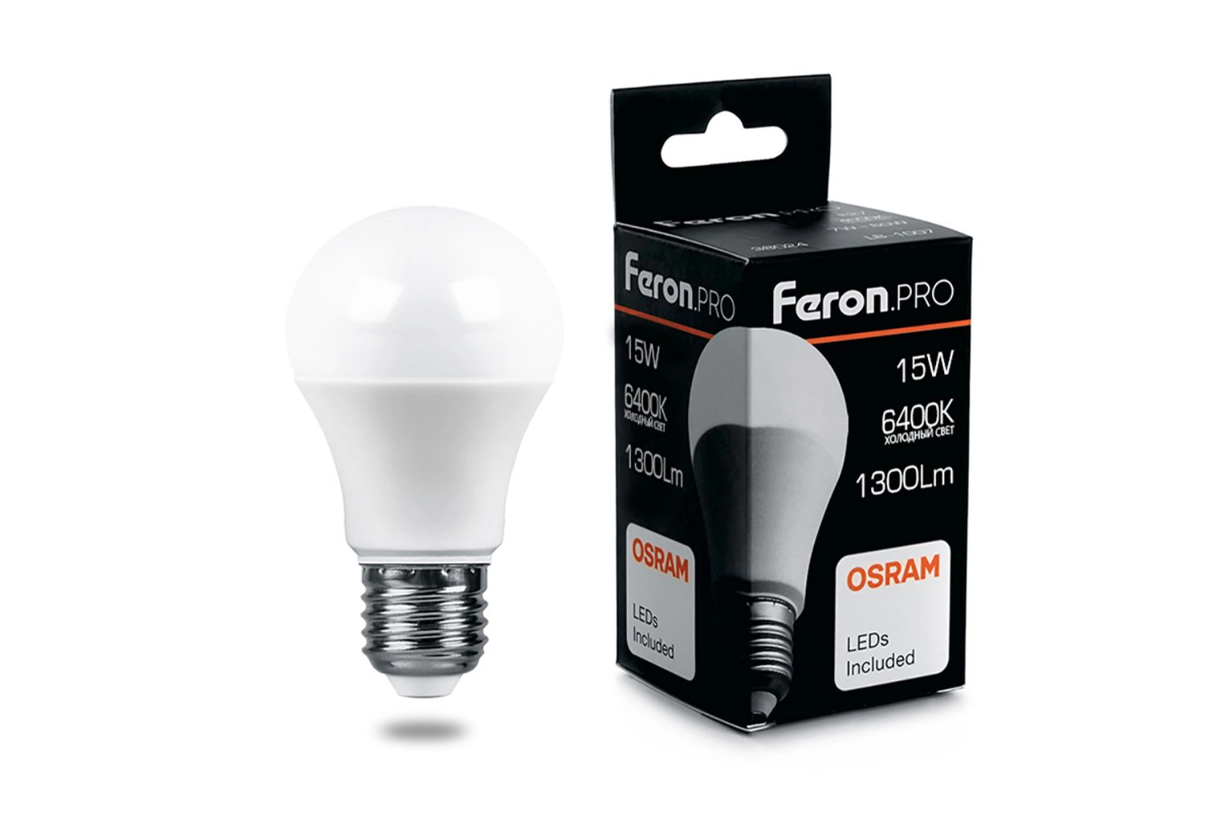 Лампа Feron OSRAM LED LB-1015 A60 15W 6400К E27 230V