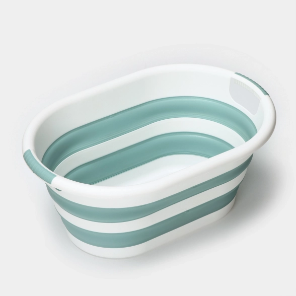 Таз складной Флекс 38л овал. морская волна М2515