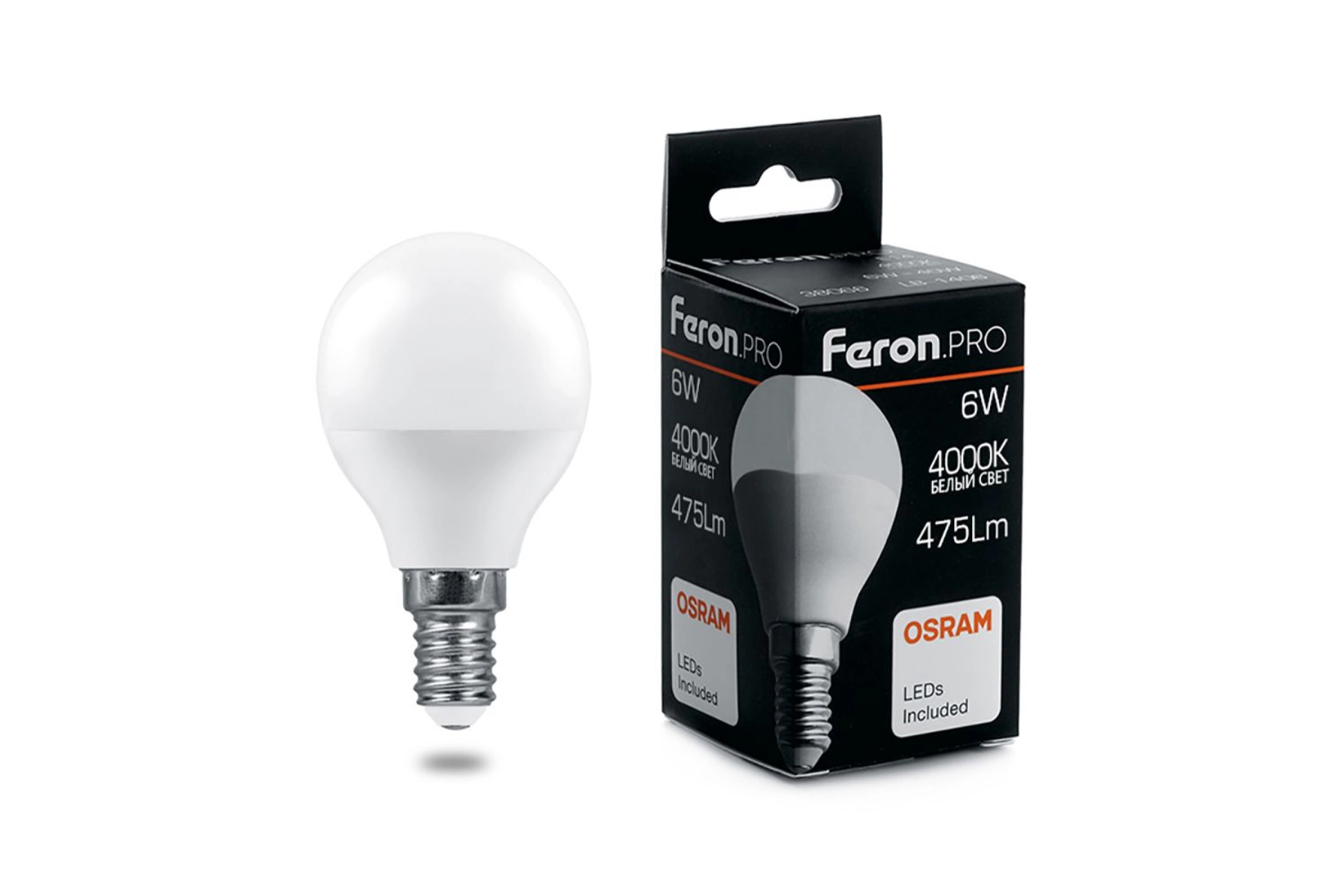 Лампа Feron OSRAM LED LB-1406 G45 6W E14 4000K 230V