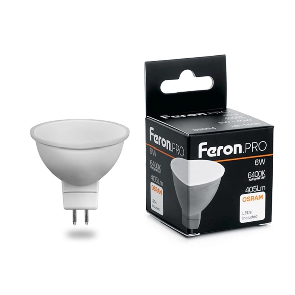 Лампа Feron OSRAM LED LB-1606 G5.3 6W MR16 6400K 230V