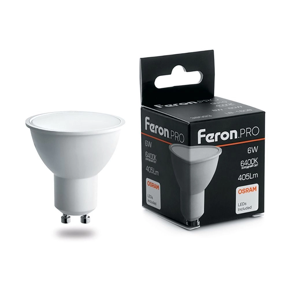 Лампа Feron OSRAM LED LB-1606 GU10 6W MR16 6400K 230V