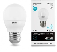 Лампа Gauss LED Elementary Globe 8W E27 4100К