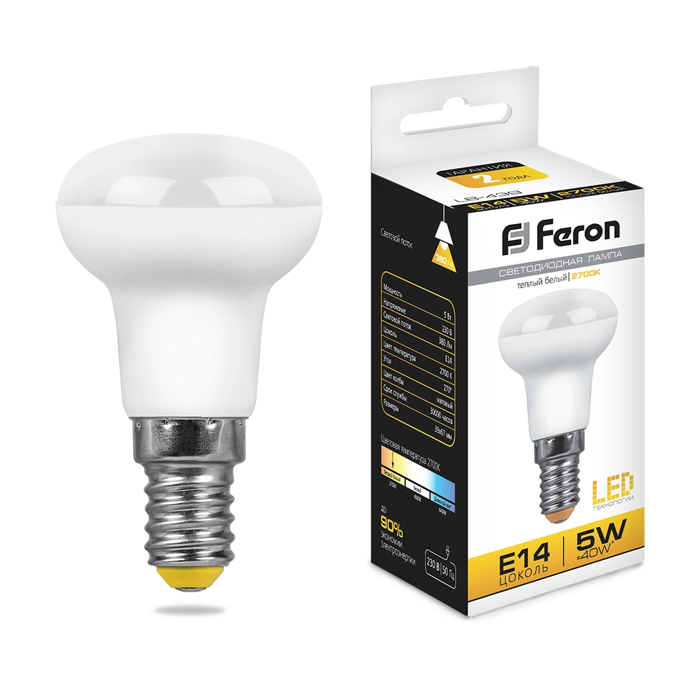 Лампа Feron LB-439 5W E14 2700K