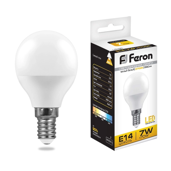 Лампа Feron LB-95 7W E14 2700K