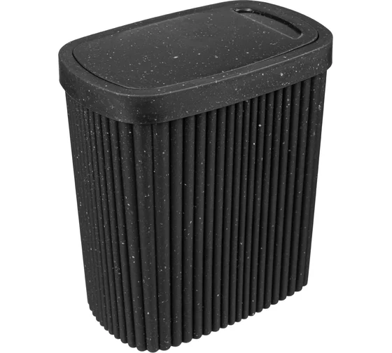 Контейнер д/мусора VELVET 5,9л 225*140*253 черный гранит