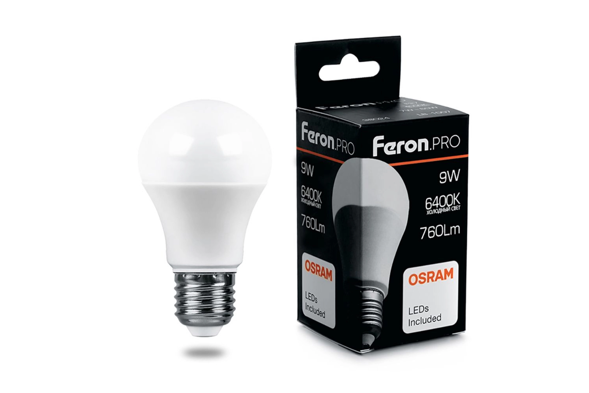 Лампа Feron OSRAM LED LB-1009 A60 9W 6400К E27 230V