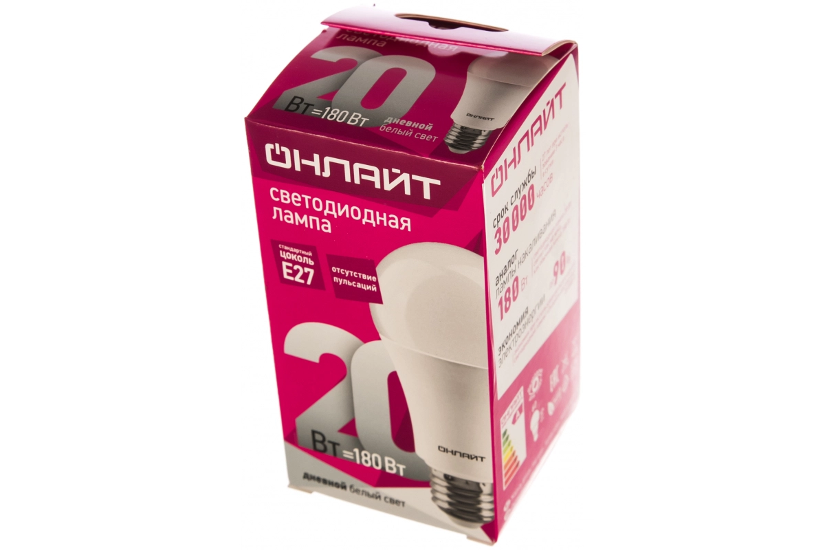 Лампа ОНЛАЙТ LED OLL-A60-20-230-6.5K-E27 6500K