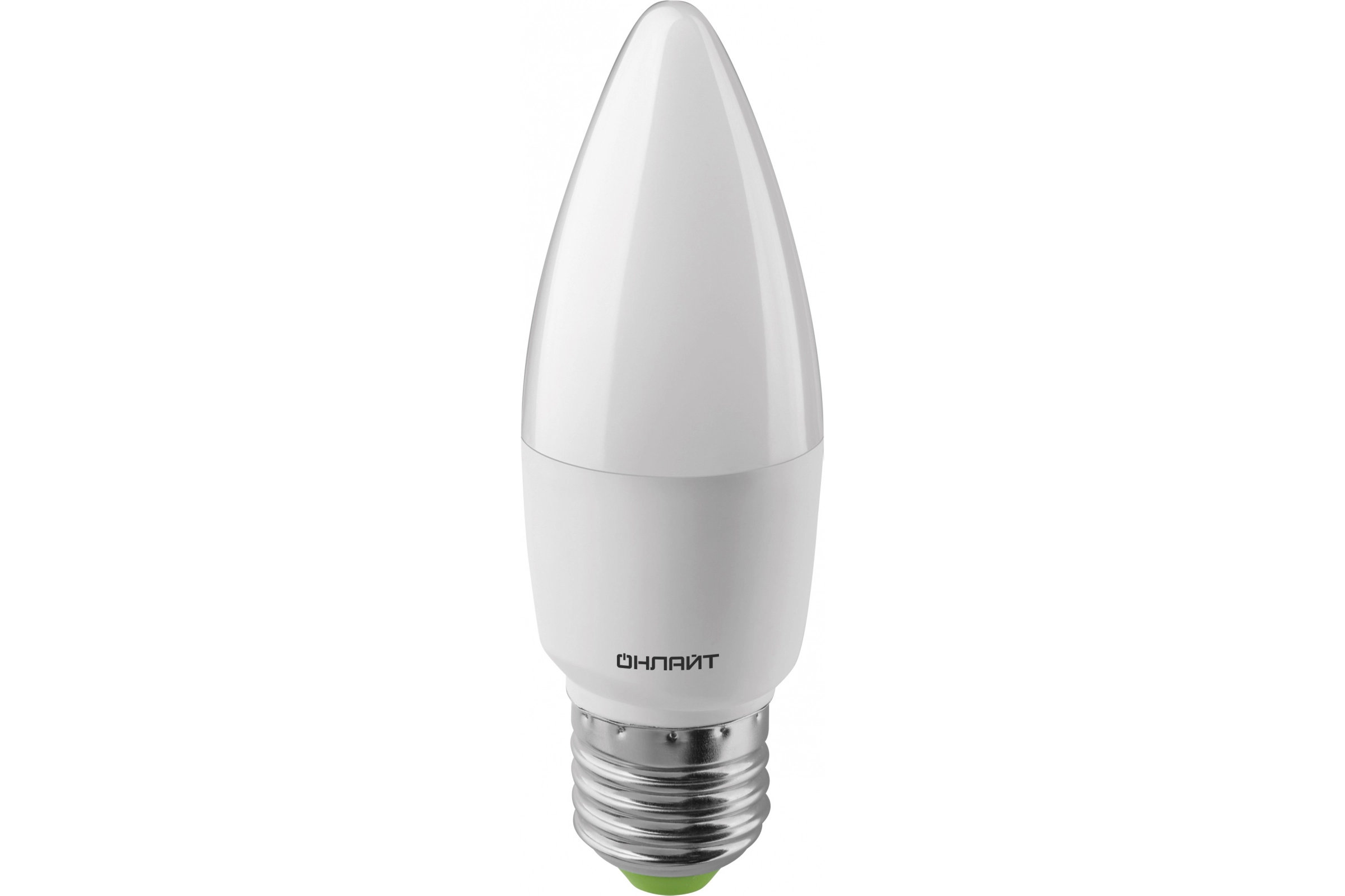 Лампа ОНЛАЙТ LED OLL-C37-10-230-6.5K-E27-FR свеча