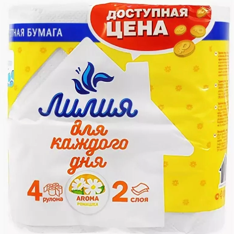 Т/Б 2-слоя Лилия 4шт аромат ромашка