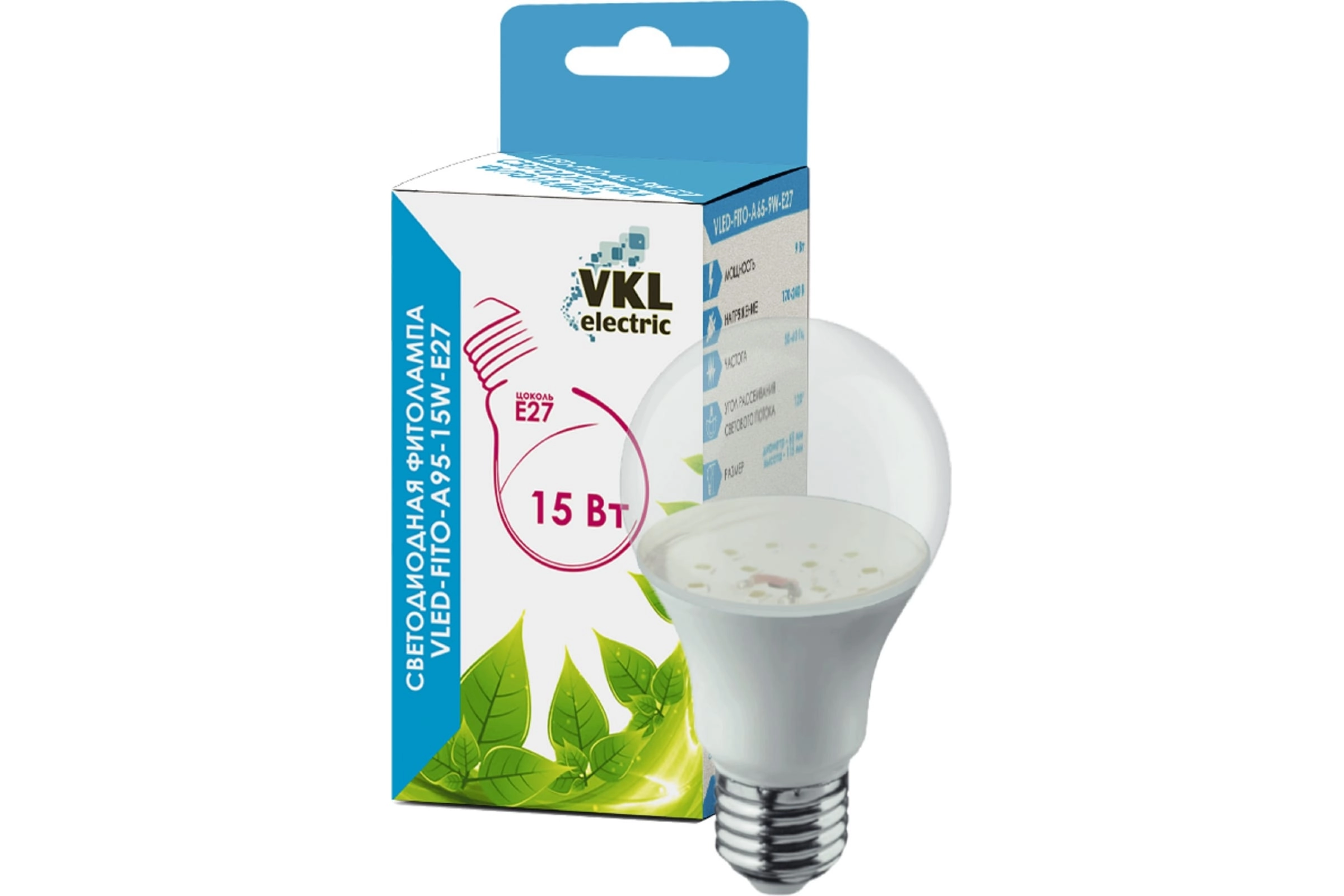 Лампа VKL electric VLED-FITO-A95-15W-E27