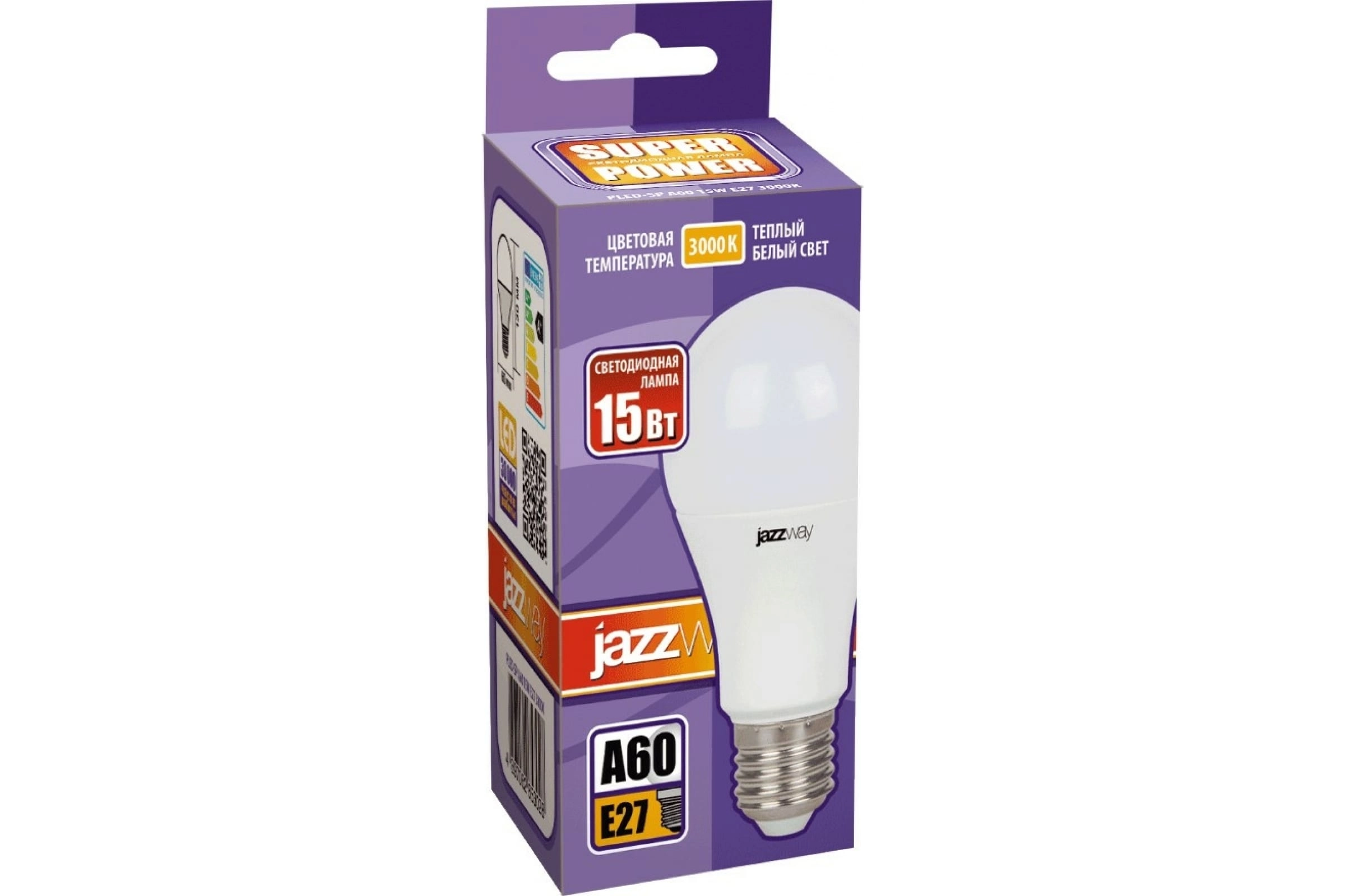 Лампа PLED-SP A60 15w E27 3000Kљ230/50 Jazzway