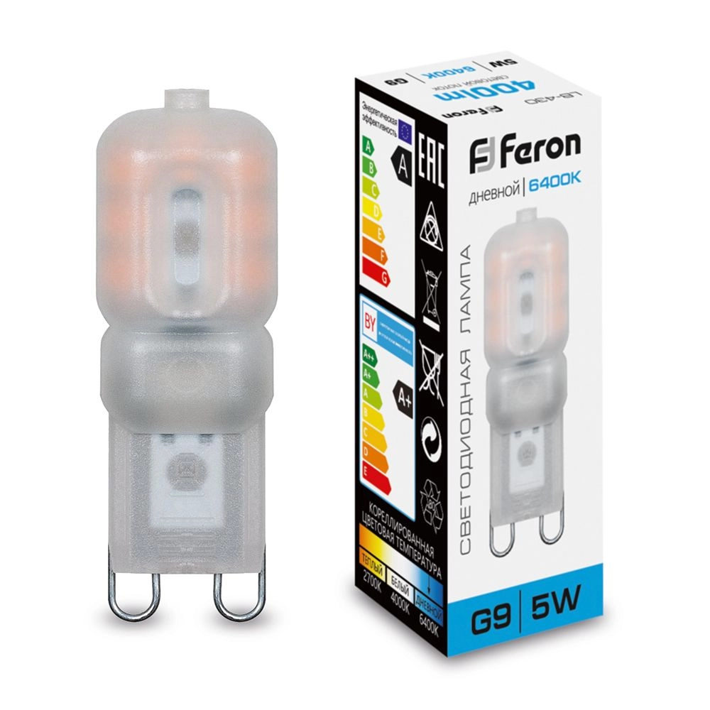 Лампа Feron LB-430 5W G9 JCD9 6400K