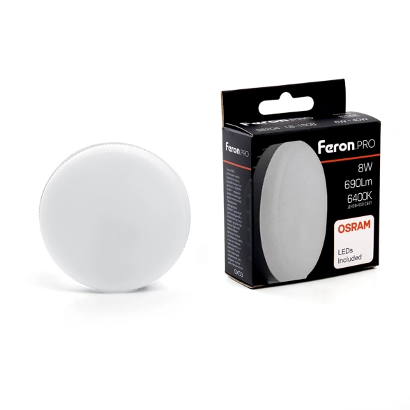 Лампа Feron LB-1508 8W GX53 6400K 230V