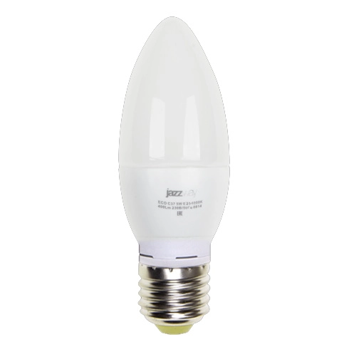 Лампа PLED-ECO-С37 5w E27 3000Kљ230/50 Jazzway