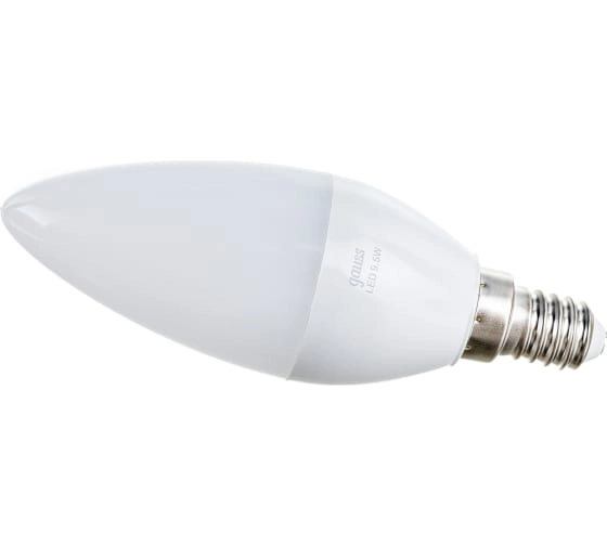 Лампа Gauss LED 9.5W 950lm E14 6500K свеча н/в