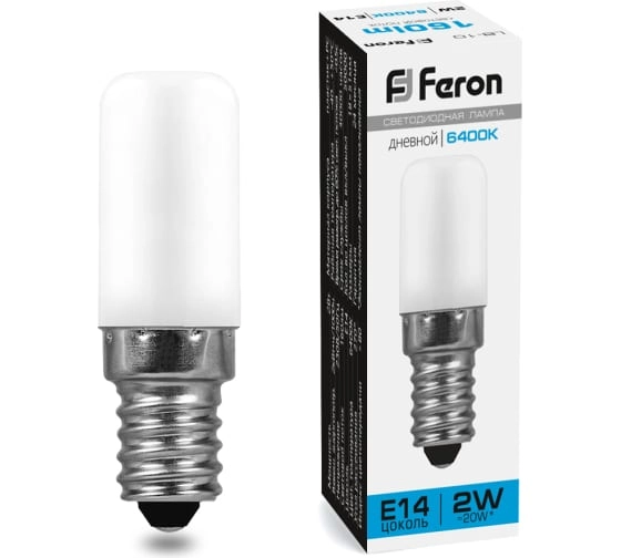 Лампа Feron LB-10 2W E14 6400K 230V