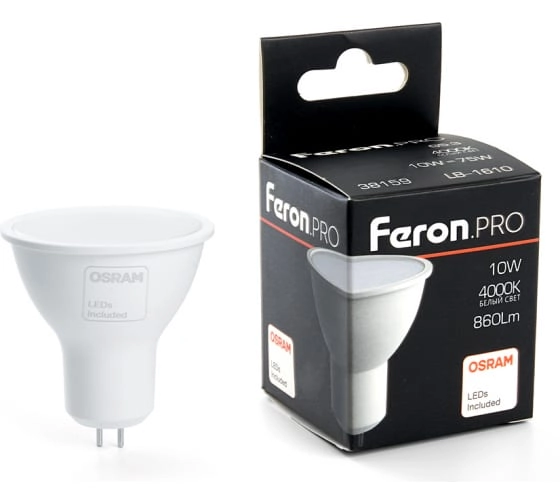 Лампа Feron LB-1610 10W G5.3 4000K MR16 230V