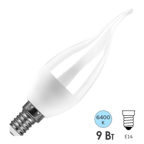 Лампа Feron LB-570 9W E14 С37 6400K