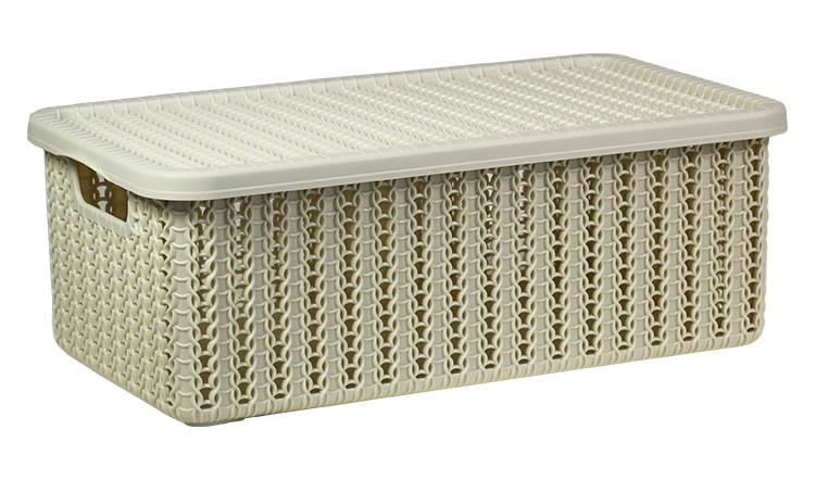 Коробка ВЯЗАНИЕ 3л с/кр. Белый Ротанг 95x150x270мм М2369