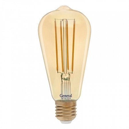 Лампа General GLDEN-ST64S-13-230-E27-2700 Золотая