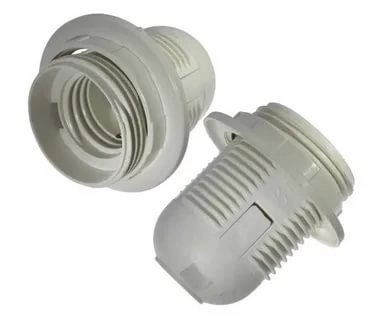 Патрон Е27 пластик с/к бел N2 Универсал вывод