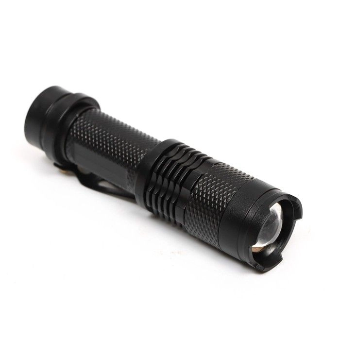 Фонарь VKL-FL-101 1LED 1W с ZOOM черный 3*AA