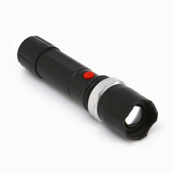 Фонарь VKL-FL-102 1LED 1W с ZOOM черный 3*AAA