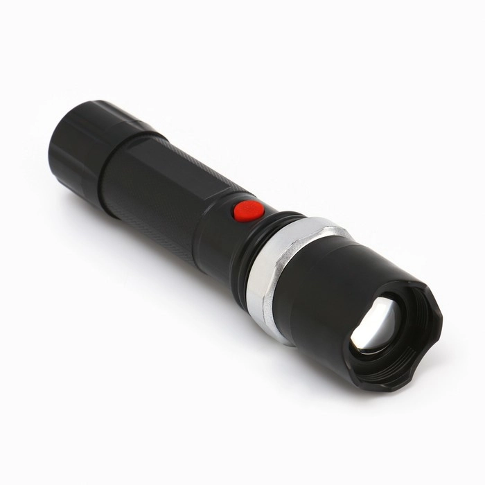 Фонарь VKL-FL-102 1LED 1W с ZOOM черный 3*AAA
