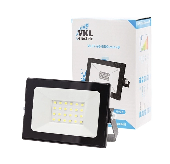 Прожектор LED 20W VLF7-20-6500-mini-B IP65 черн