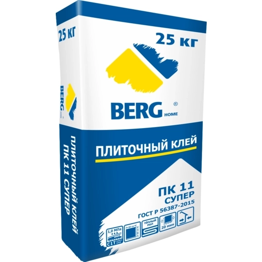 Клей плиточный ПК11 СУПЕР Berghome 25кг