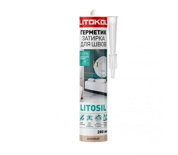 Герметик-затирка LITOSIL бежевый 280мл