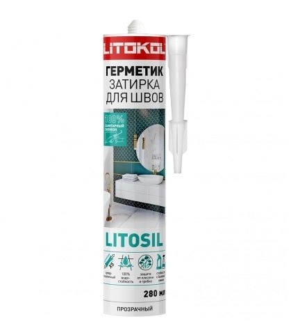 Герметик-затирка LITOSIL прозрачный 280мл