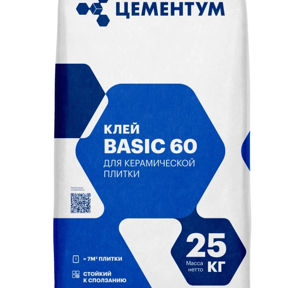 Клей для плитки Цементум Основной-60 25кг