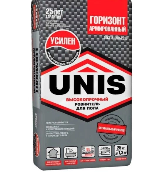 Стяжка армиров. для пола Горизонт 25кг