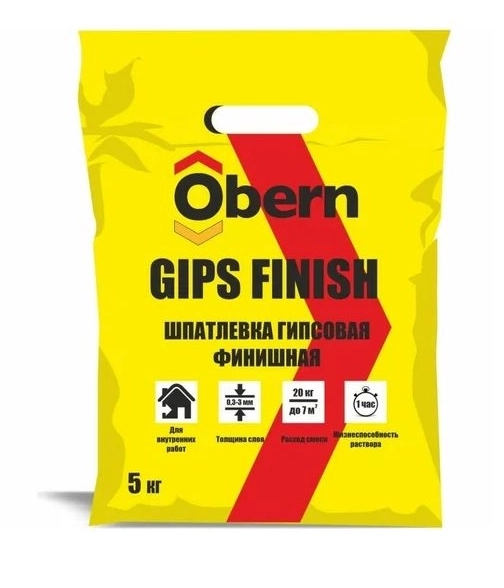 Шпаклевка финишная Гипс.Финиш OBERN 5кг