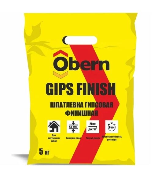 Шпаклевка финишная Гипс.Финиш OBERN 5кг