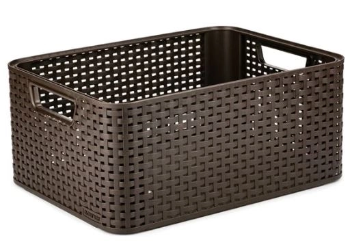 Корзина RATTAN STYLE BOX M темно-коричневая