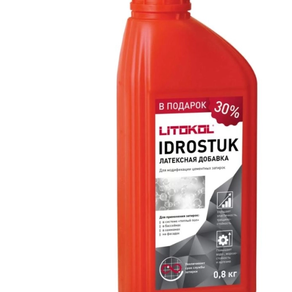 IDROSTUK-м-латексная добавка для затирок (0,8kg can)