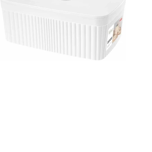 Корзина Velvet 2,5л с крышкой белый 230х150х90мм