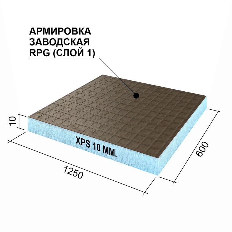 Панель RPG Basic 1250х600х10мм 1ст.обработка-image-1