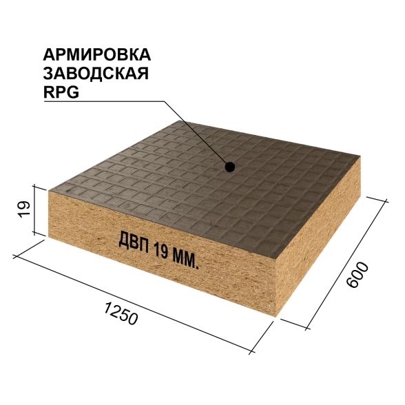 Панель RPG Eco Comfort 1250х600х19мм 1ст.обработка-image-1