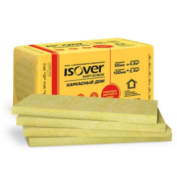 Утеплитель Изовер Каркасный Дом 50х600х1000 0.24м3