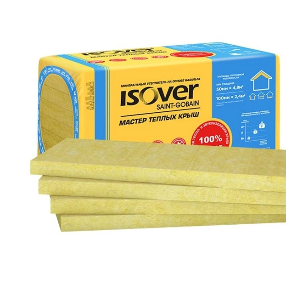 Утеплитель Изовер Мастер Теплых Крыш 100х600х1000 0.24м3