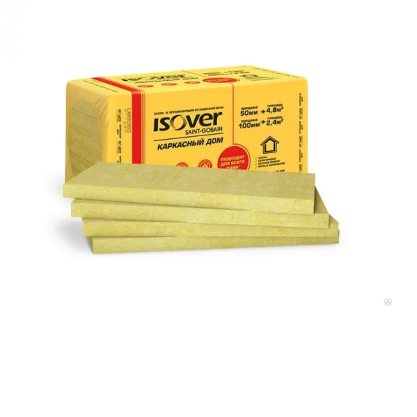 Утеплитель Изовер Каркасный Дом 100х600х1000 0.24м3